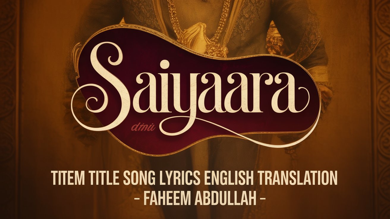 Saiyaara Title Song Lyrics English Translation – Faheem Abdullah