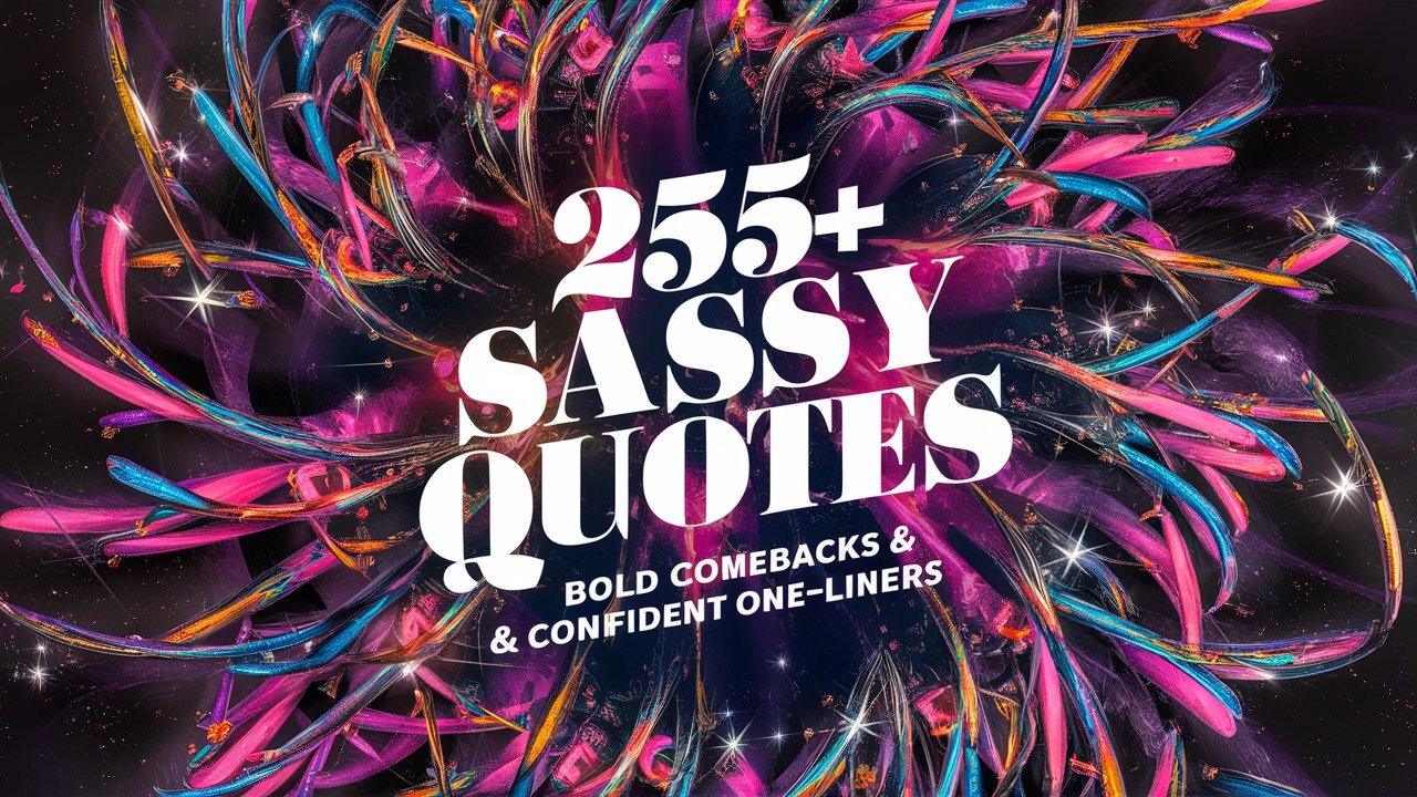 255+ Sassy Quotes: Bold Comebacks & Confident One-Liners 