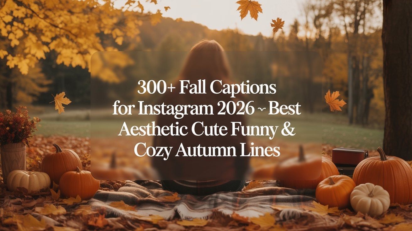 300+ Fall Captions for Instagram 2026 🍁 Best Aesthetic Cute Funny & Cozy Autumn Lines